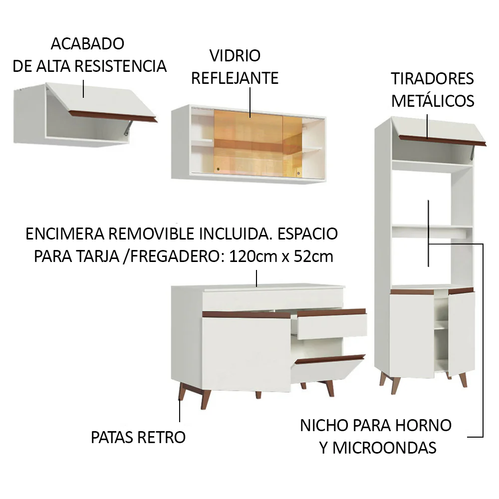 Combo completo de Cocina Madesa Reims 260cm MM - Image 4