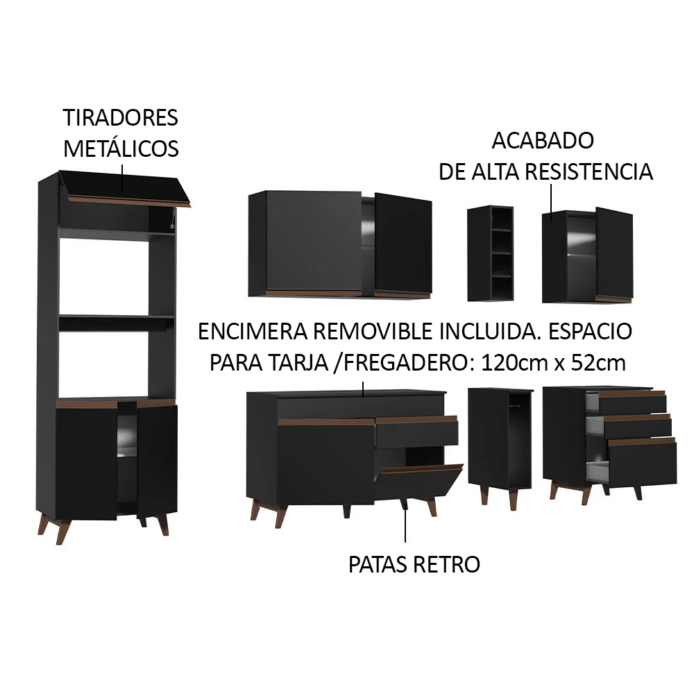Combo completo de Cocina Madesa Reims 270cm NN 02 - Image 4
