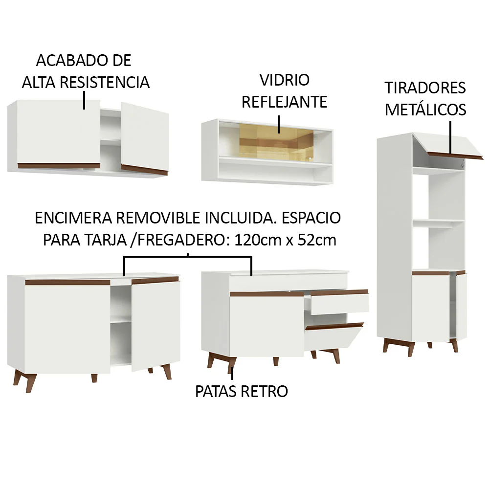 Combo completo de Cocina Madesa Reims 310cm BB 02 - Image 5