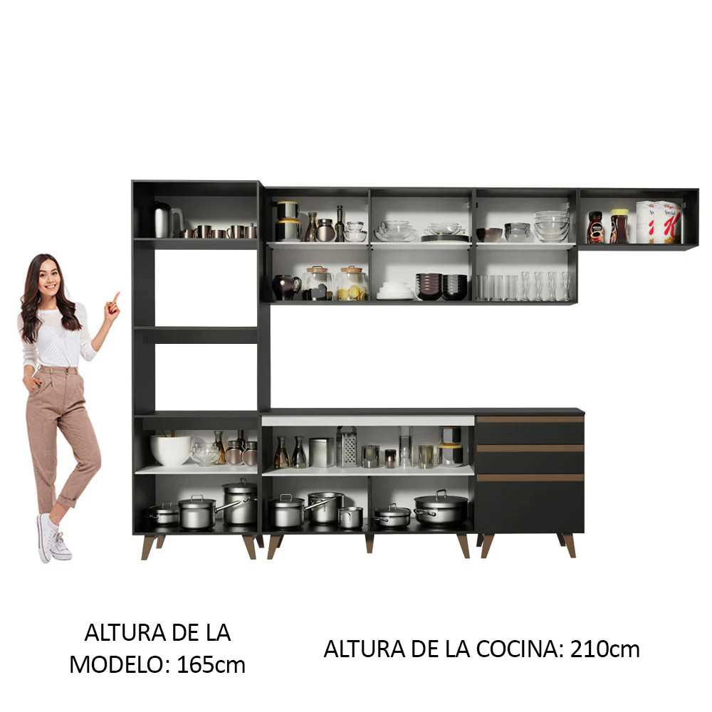 Combo completo de Cocina Madesa Reims 320cm NN 01 - Image 6