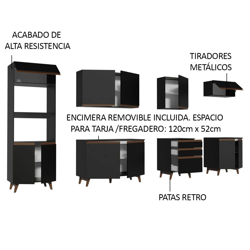 Combo completo de Cocina Madesa Reims 320cm NN 04 - Image 5