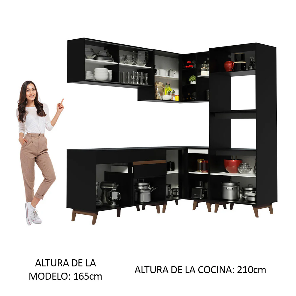 Combo completo de Cocina Esquinera Madesa Reims 367cm NM - Image 7