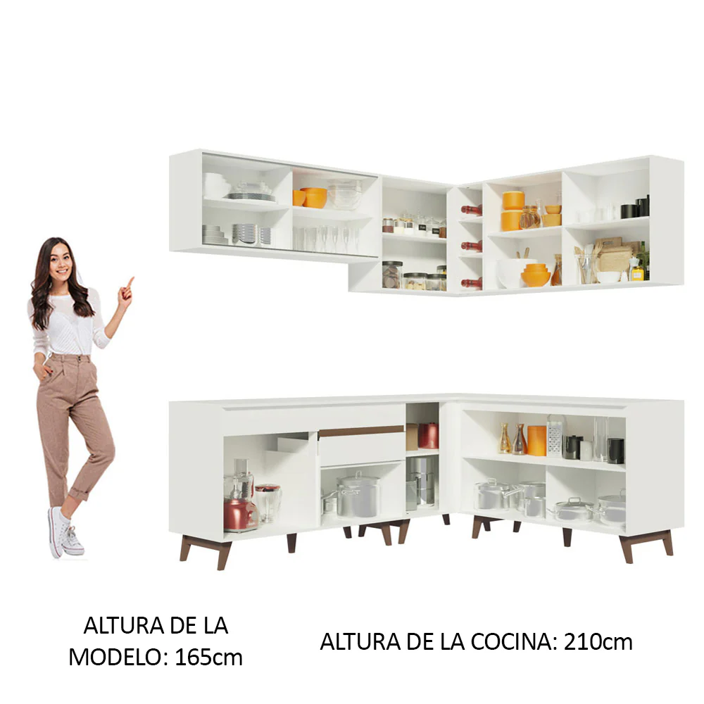 Combo completo de Cocina Esquinera Madesa Reims 382cm BB 01 - Image 7