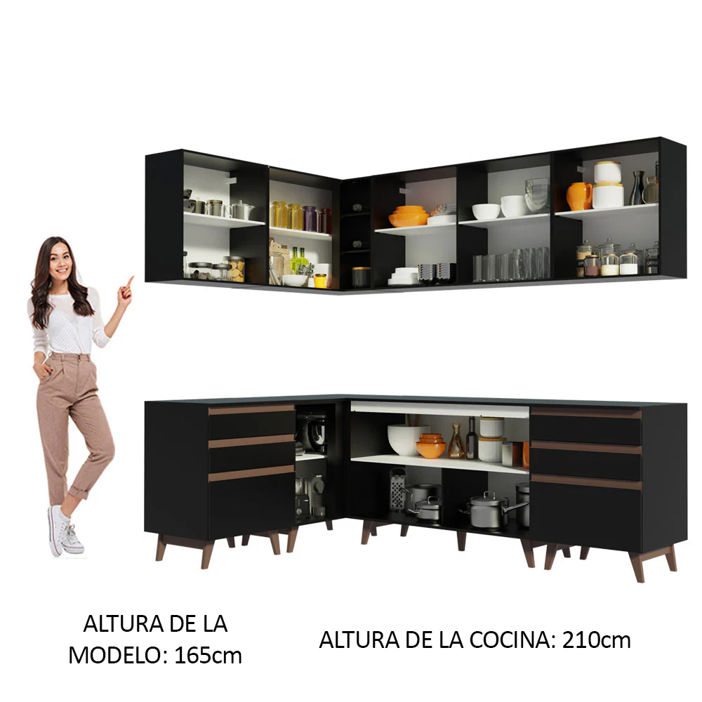 Combo completo de Cocina Esquinera Madesa Reims 382cm NN 02 - Image 7