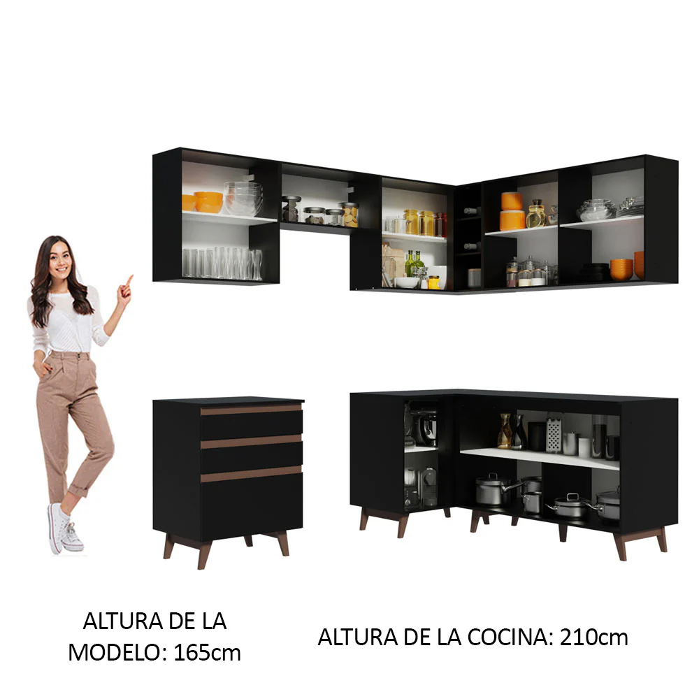 Combo completo de Cocina Esquinera Madesa Reims 392cm NN 01 - Image 7
