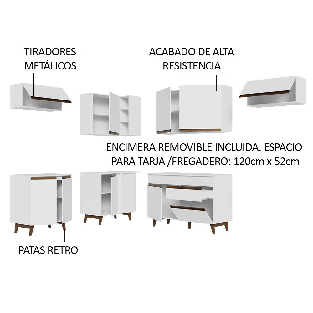 Combo completo de Cocina Esquinera Madesa Reims 402cm BB 03 - Image 4
