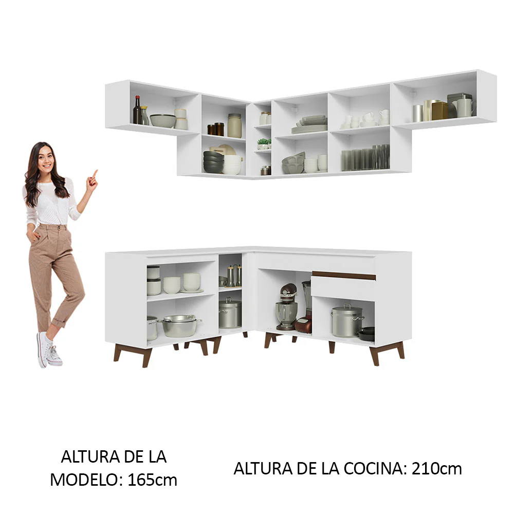 Combo completo de Cocina Esquinera Madesa Reims 402cm BB 03 - Image 5