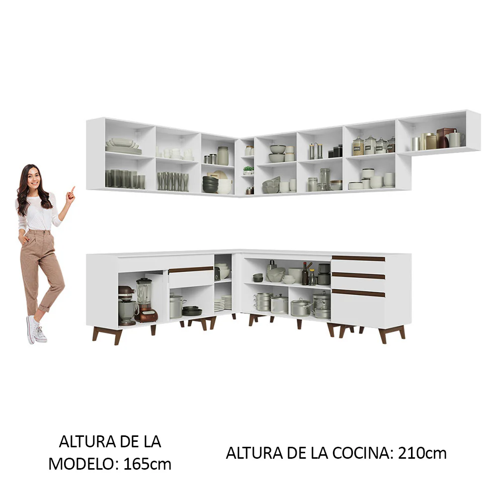 Combo completo de Cocina Esquinera Madesa Reims 512cm BB 01 - Image 5