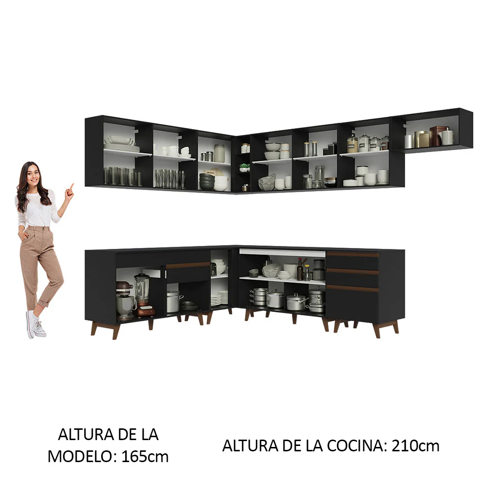 Combo completo de Cocina Esquinera Madesa Reims 512cm NN 01 - Image 5