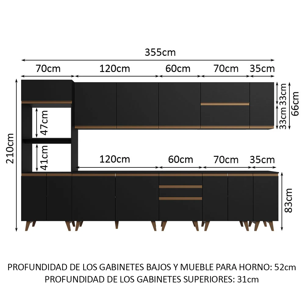 Combo completo de Cocina Madesa Reims Sabrina NM - Image 2