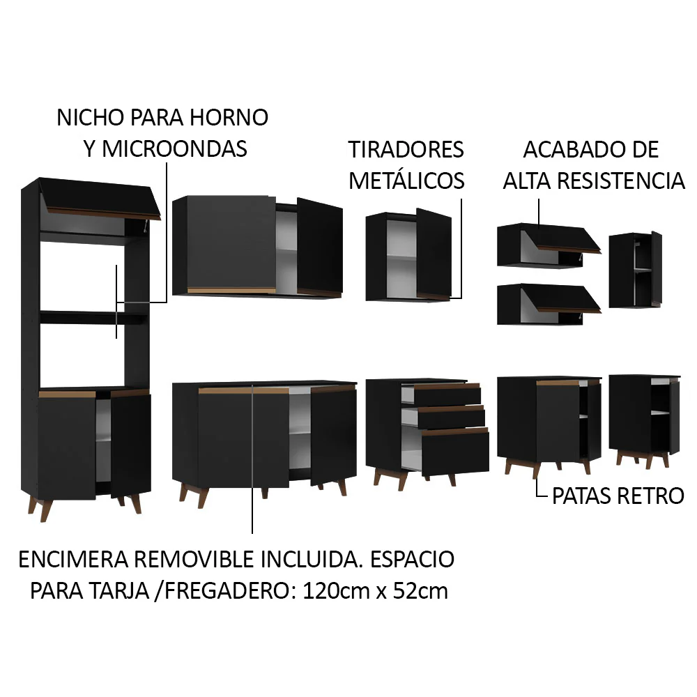 Combo completo de Cocina Madesa Reims Sabrina NM - Image 5
