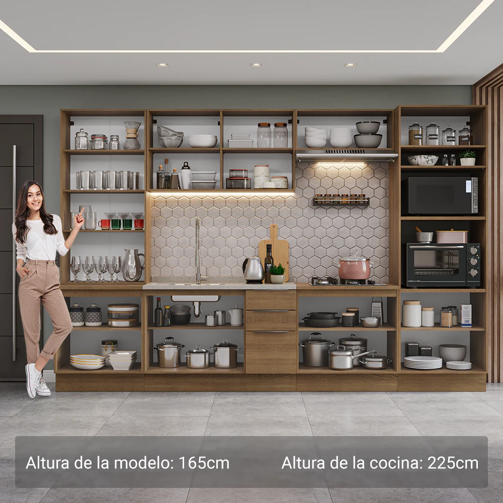 Combo completo de Cocina Madesa Stella 340cm MB 01 - Image 3