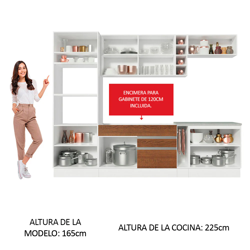 Combo completo de Cocina Madesa Vicenza 290cm BRB 12 - Image 3