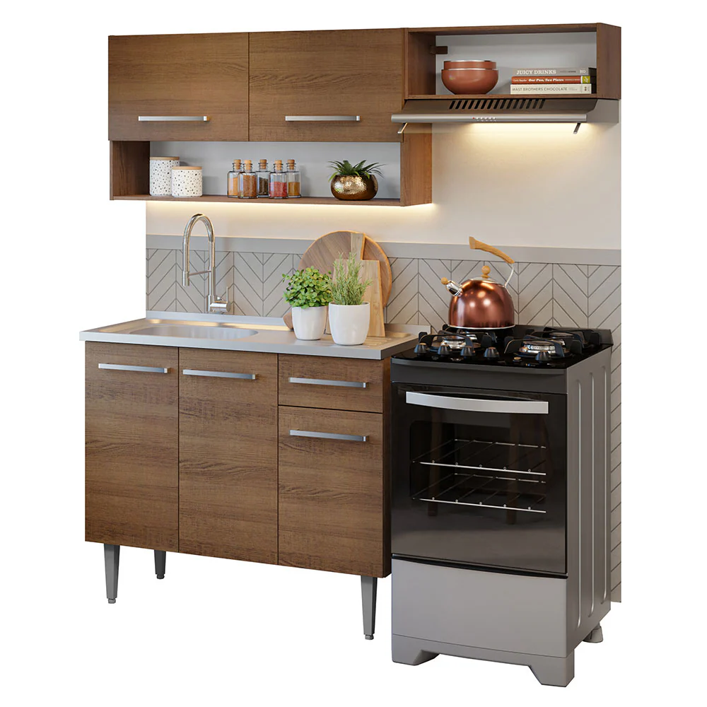 Combo de Cocina 165cm con Bacha de acero inoxidable MM Emilly Madesa 09 MM - Image 2