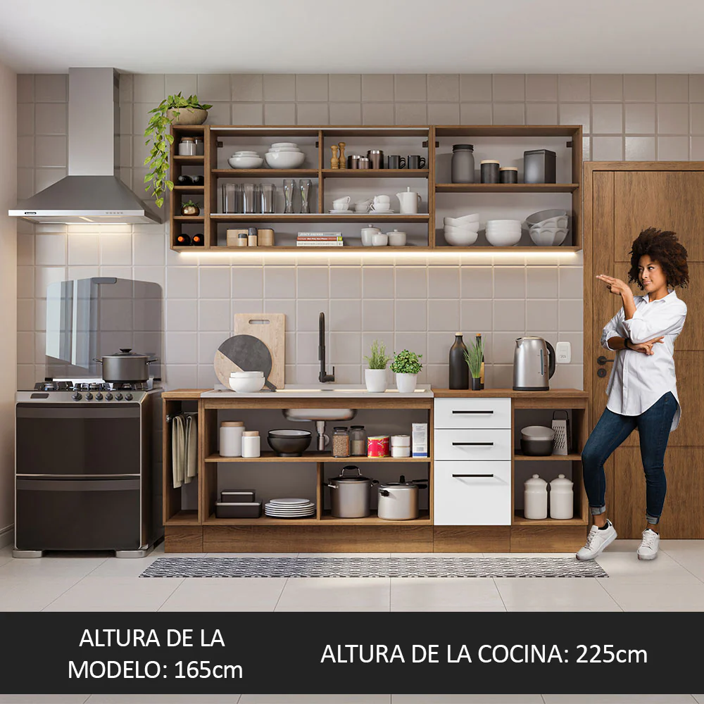 Combo completo de Cocina Modular Agata Madesa 220cm MB - Image 4