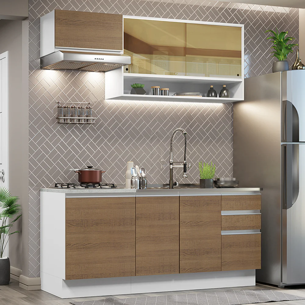 Combo de Cocina Modular Glamy Madesa 180cm BR 08