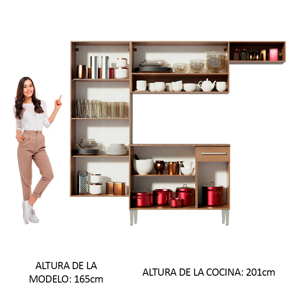 Combo completo de Cocina Madesa Emilly Fit 229cm MM 03 - Image 5
