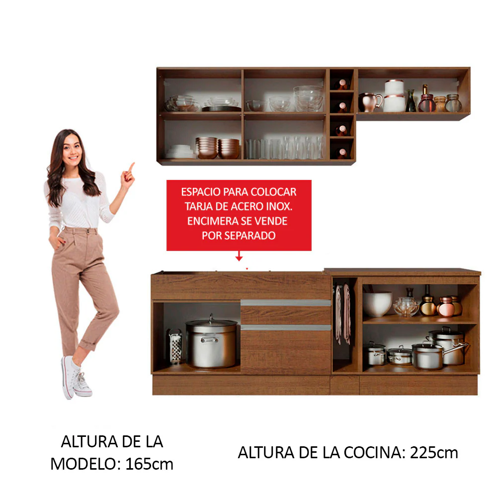 Combo completo de Cocina Madesa Parma 220cm MMB - Image 4