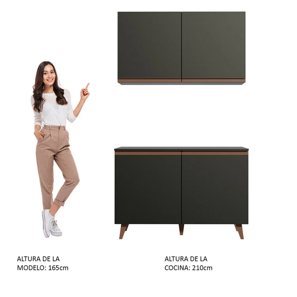 Combo completo de Cocina Reims 120 cm Negro - Image 5