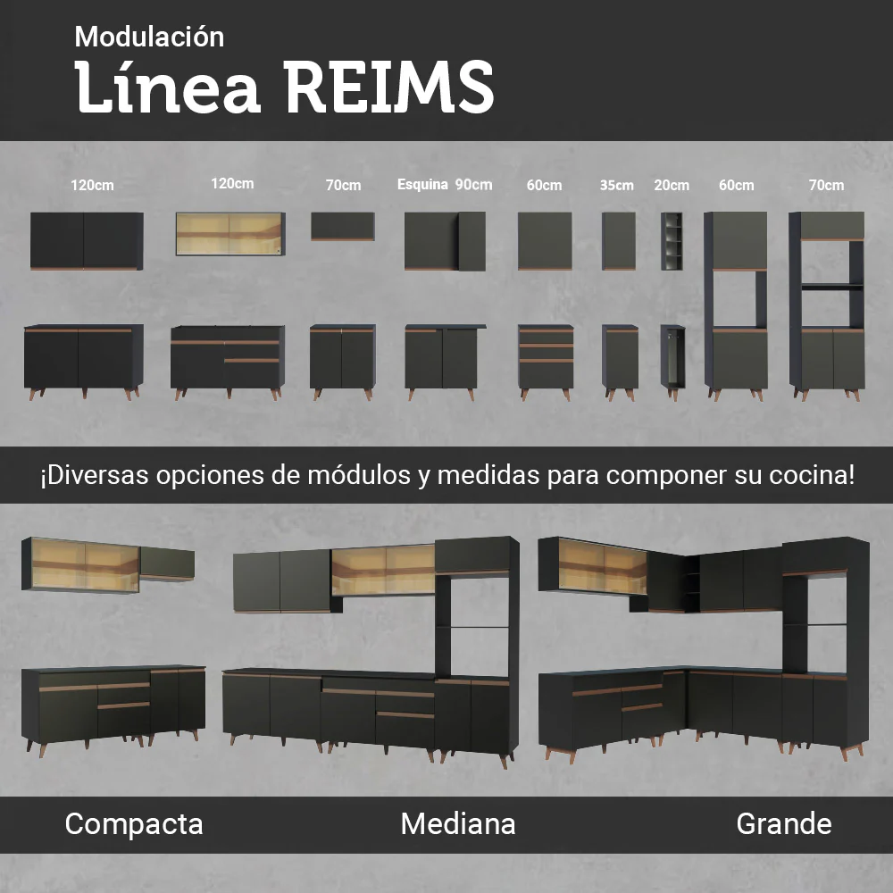 Combo completo de Cocina Reims 120 cm Negro - Image 9