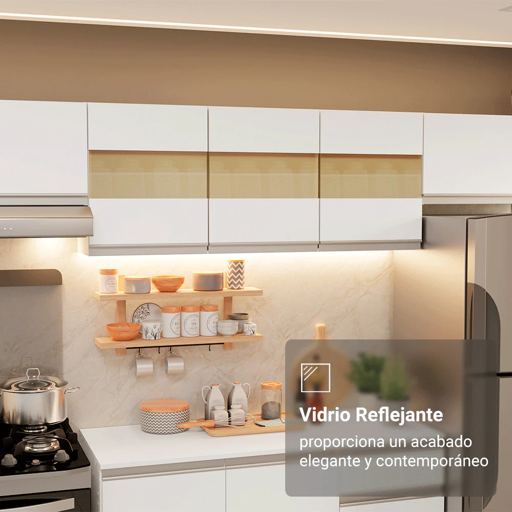 Combo de Cocina 100% MDF 310 cm Smart Blanco 01 - Image 9