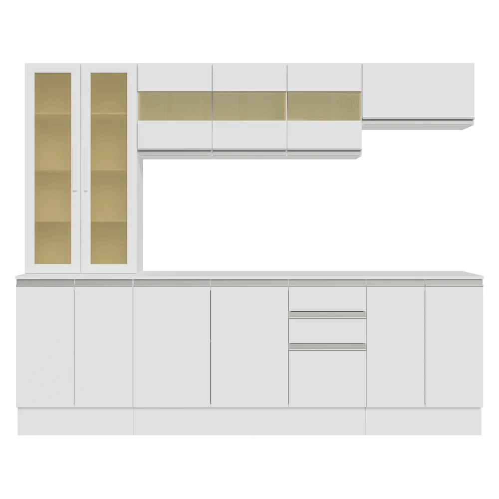 Combo de Cocina 240 cm Smart 100% MDF Blanco 01 - Image 9