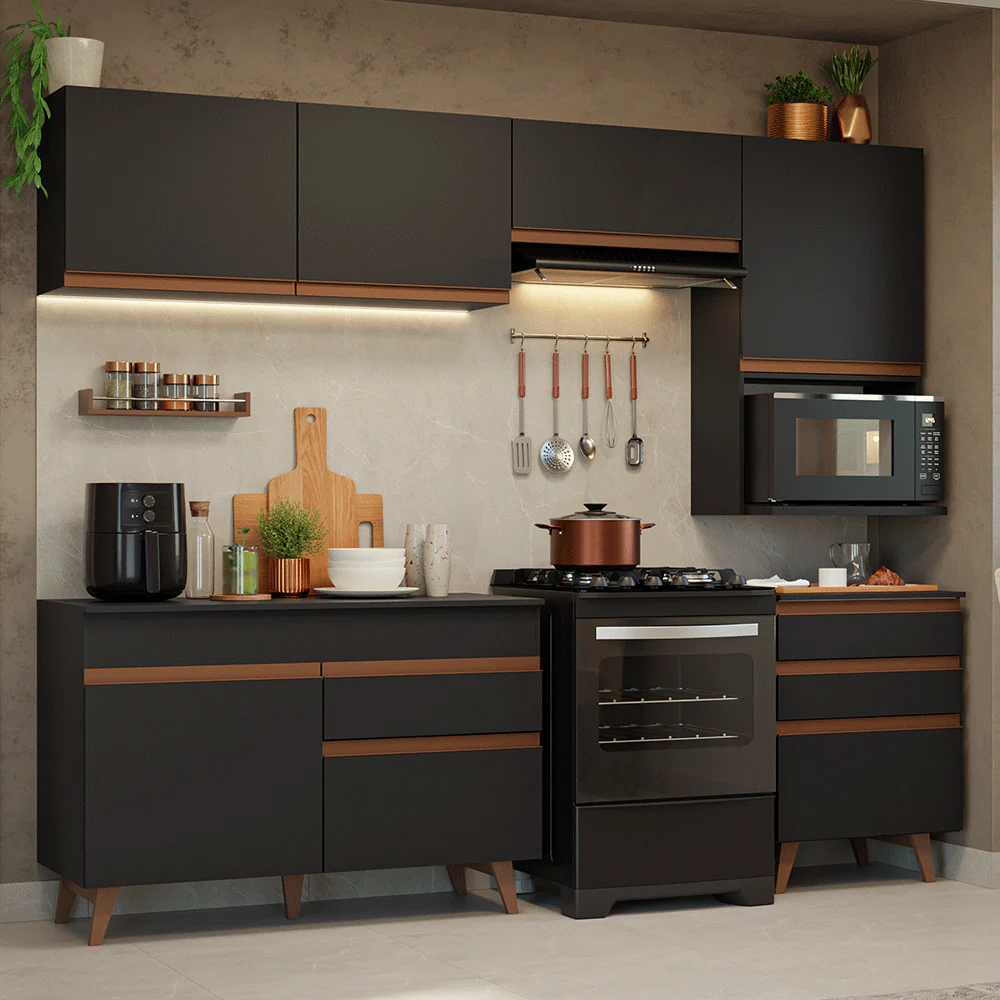 Combo de Cocina 250 cm Reims Negro 07