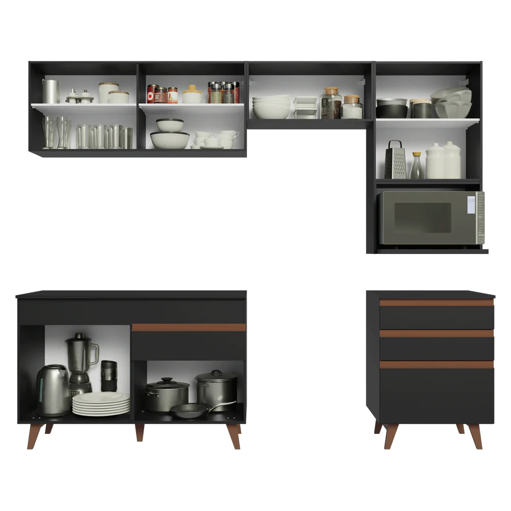 Combo de Cocina 250 cm Reims Negro 07 - Image 5