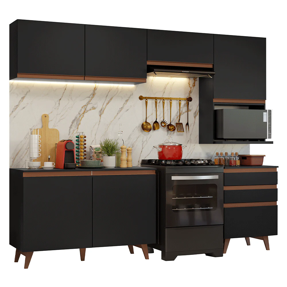 Combo de Cocina 250 cm Reims Negro 08 - Image 3