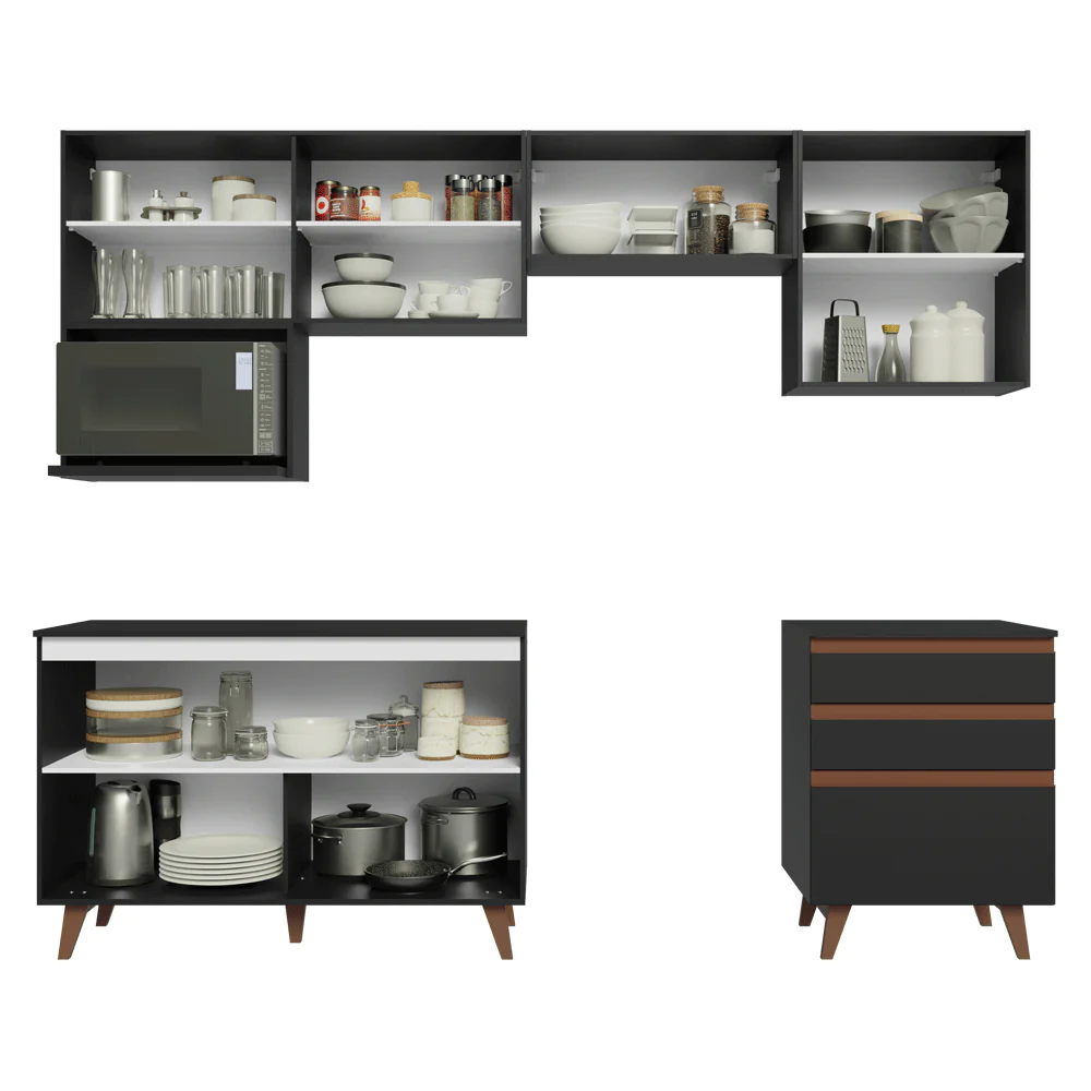 Combo de Cocina 250 cm Reims Negro 09 - Image 5