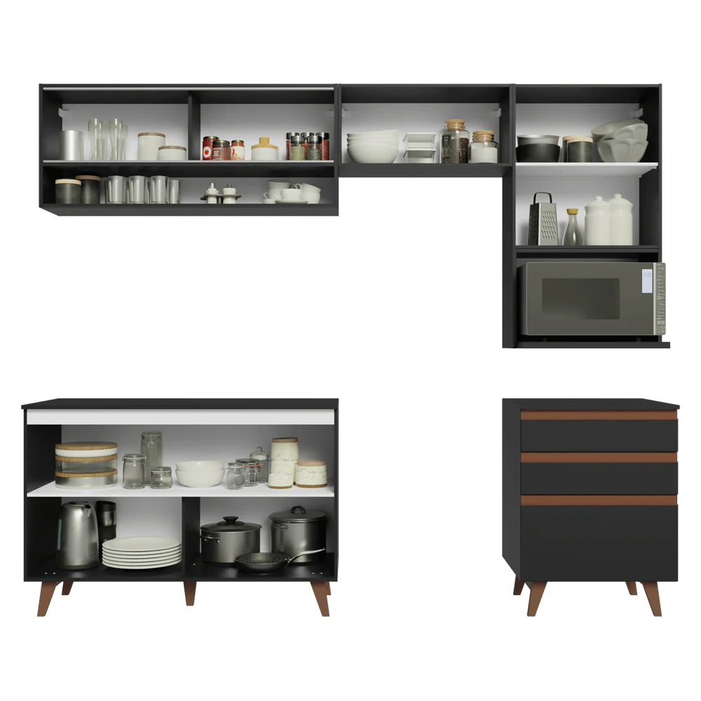 Combo de Cocina 250 cm Reims Negro 10 - Image 5