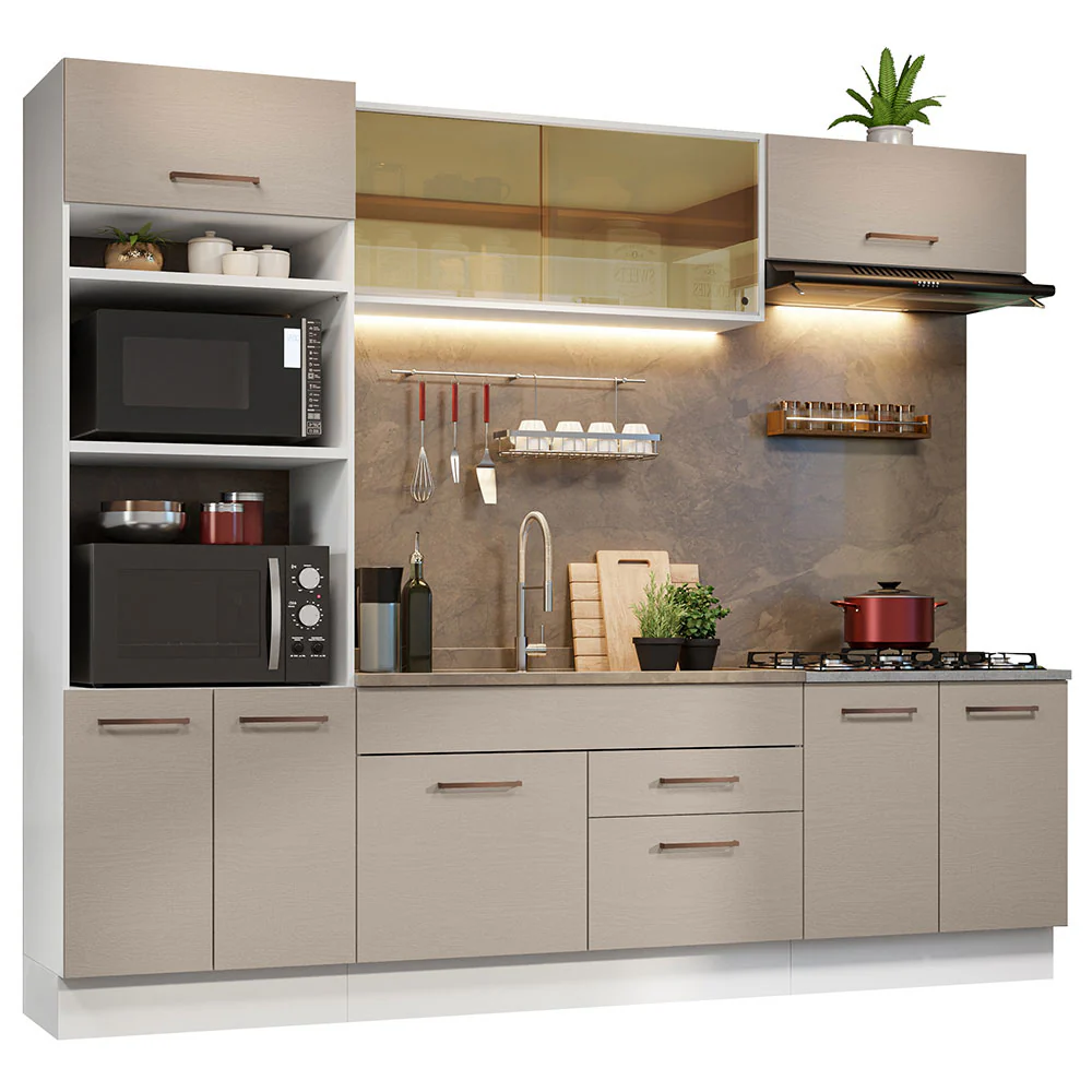 Combo de Cocina 270 cm Agata Blanco/Crema 03 - Image 3