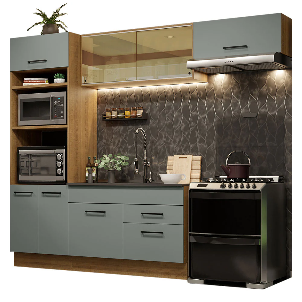 Combo de Cocina 270 cm Agata Marrón/Gris 04 - Image 3