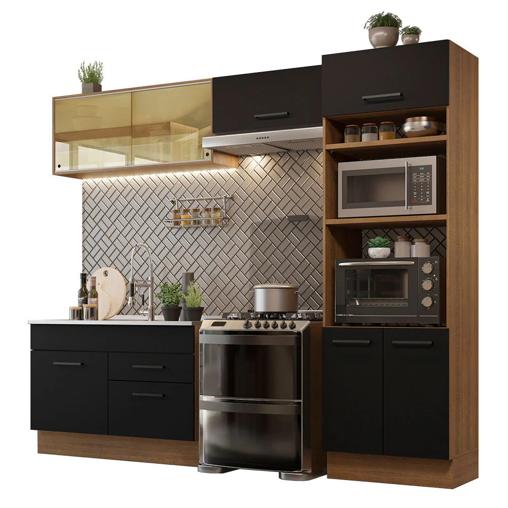 Combo de Cocina 270 cm Agata Marrón/Negro 05 - Image 3