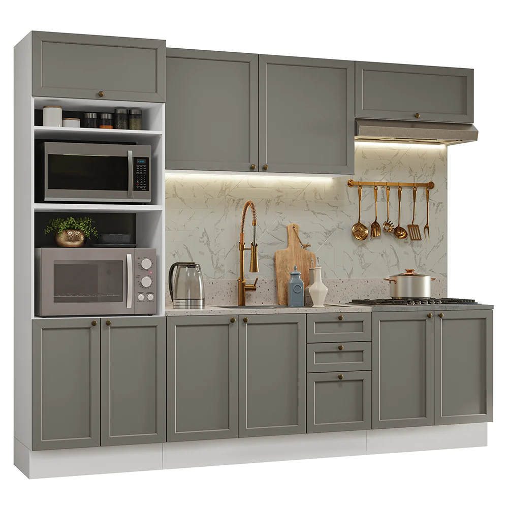 Combo de Cocina 270 cm Vik Blanco/Gris 01 - Image 3
