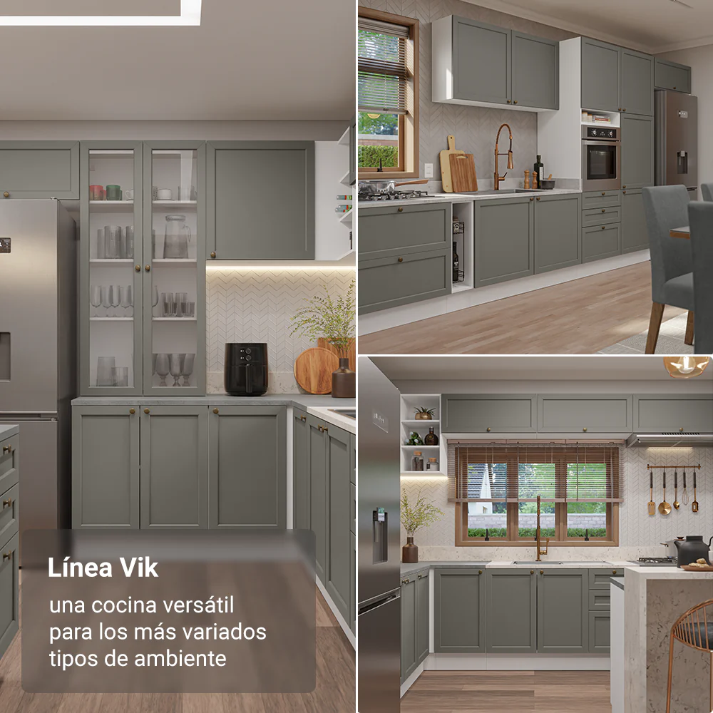 Combo de Cocina 270 cm Vik Blanco/Gris 04 - Image 5