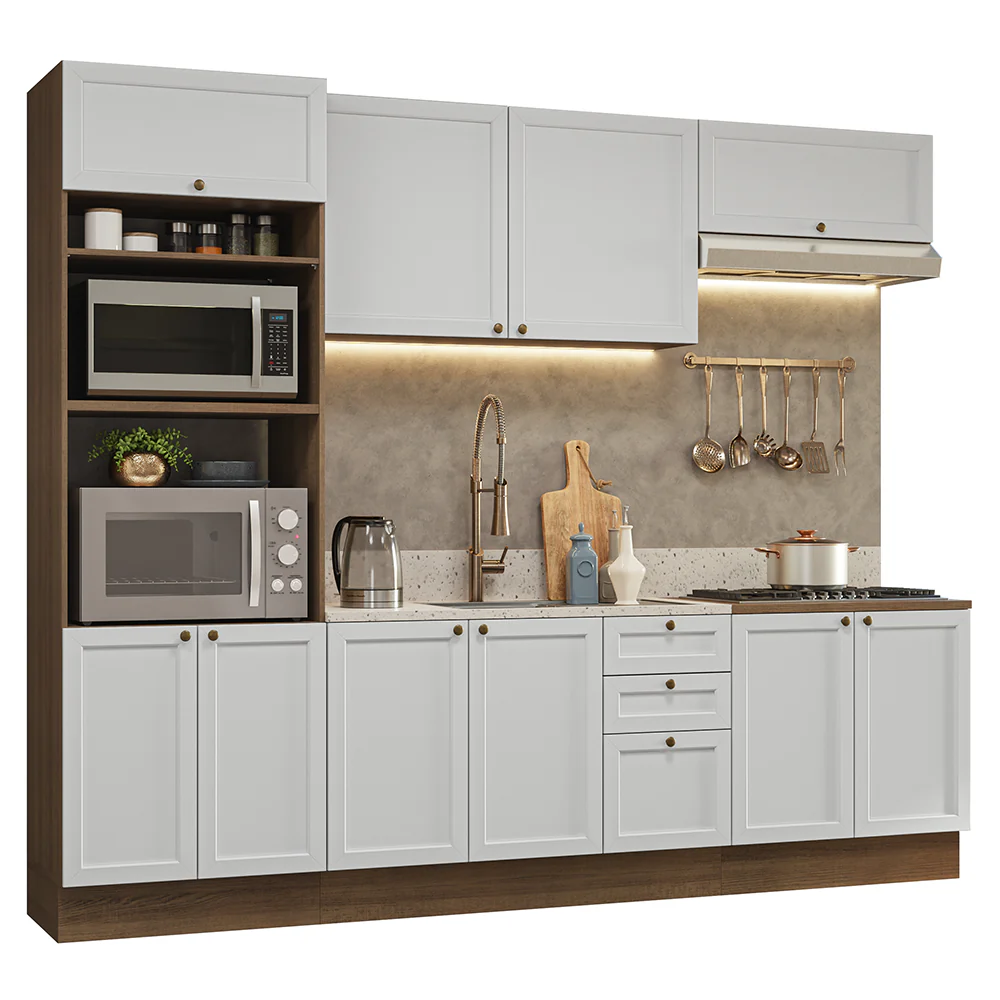 Combo de Cocina 270 cm Vik Marrón/Blanco 01 - Image 3
