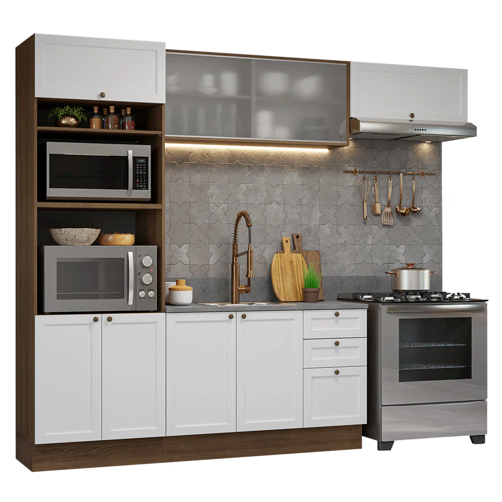 Combo de Cocina 270 cm Vik Marrón/Blanco 03 - Image 3