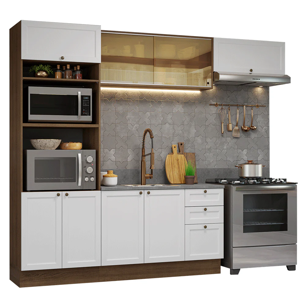 Combo de Cocina 270 cm Vik Marrón/Blanco 04 - Image 3