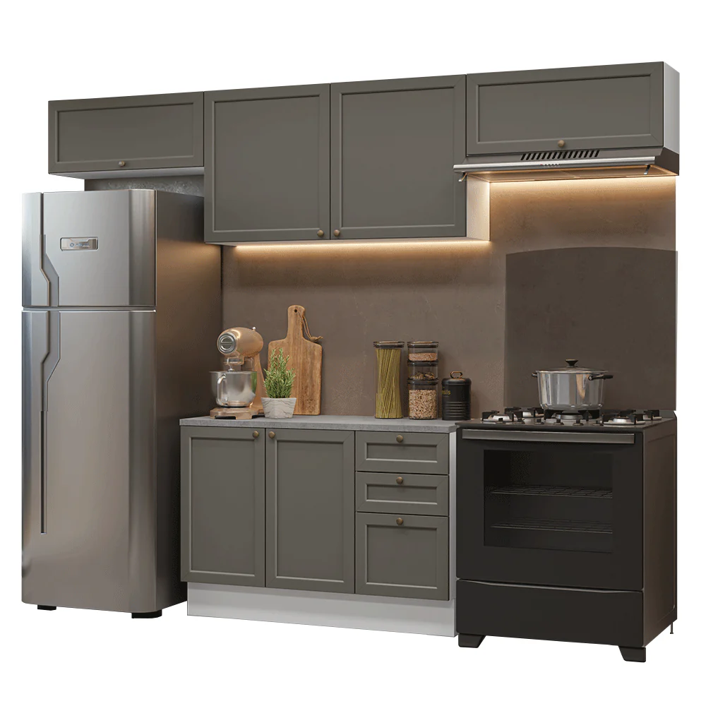 Combo de Cocina 280 cm Vik Blanco/Gris 01 - Image 3
