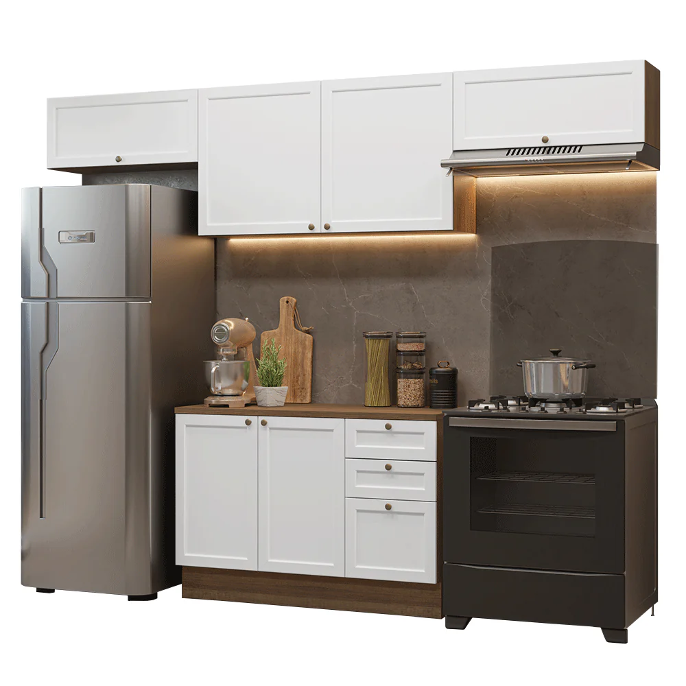 Combo de Cocina 280 cm Vik Marrón/Blanco 01 - Image 3