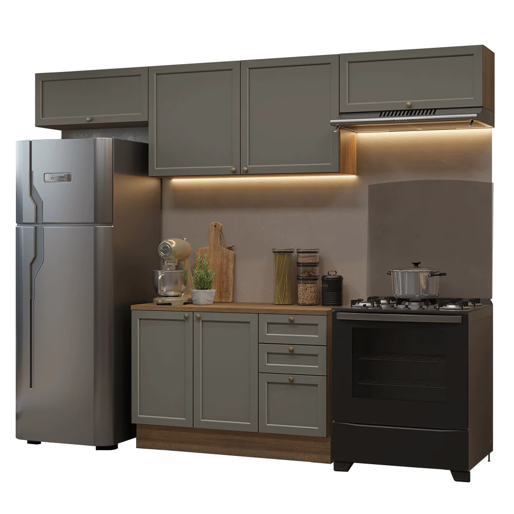 Combo de Cocina 280 cm Vik Marrón/Gris 01 - Image 3