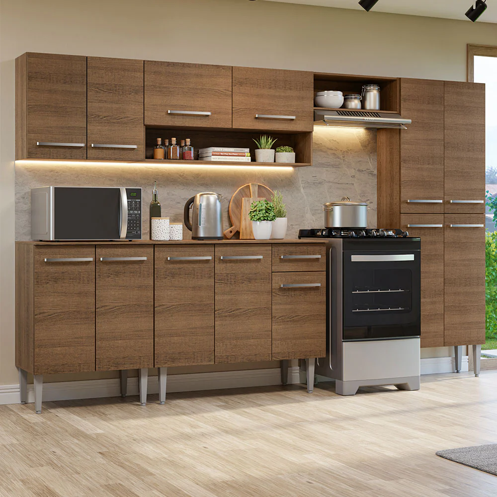 Combo completo de Cocina 293 cm Emilly Marrón 10