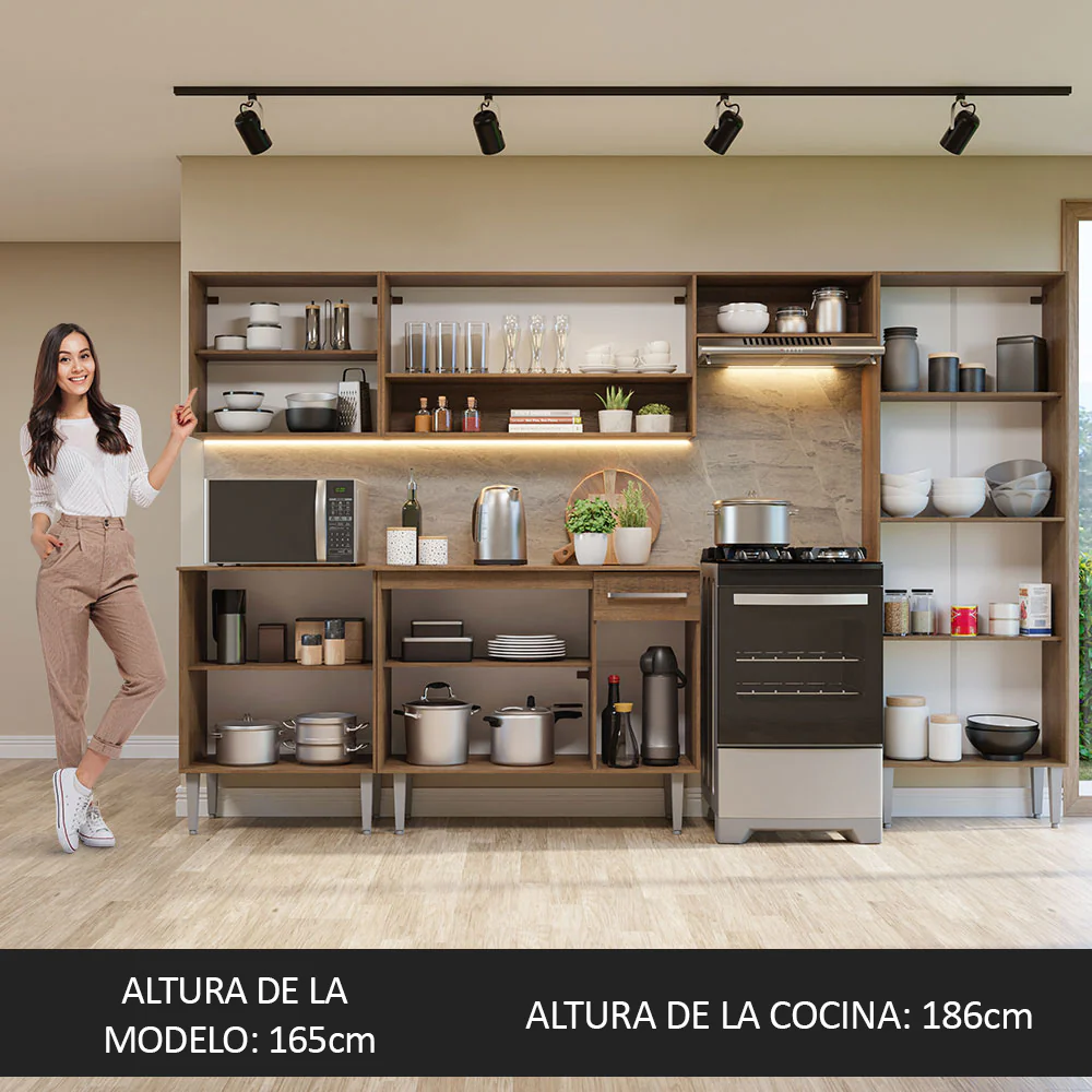 Combo completo de Cocina 293 cm Emilly Marrón 10 - Image 5