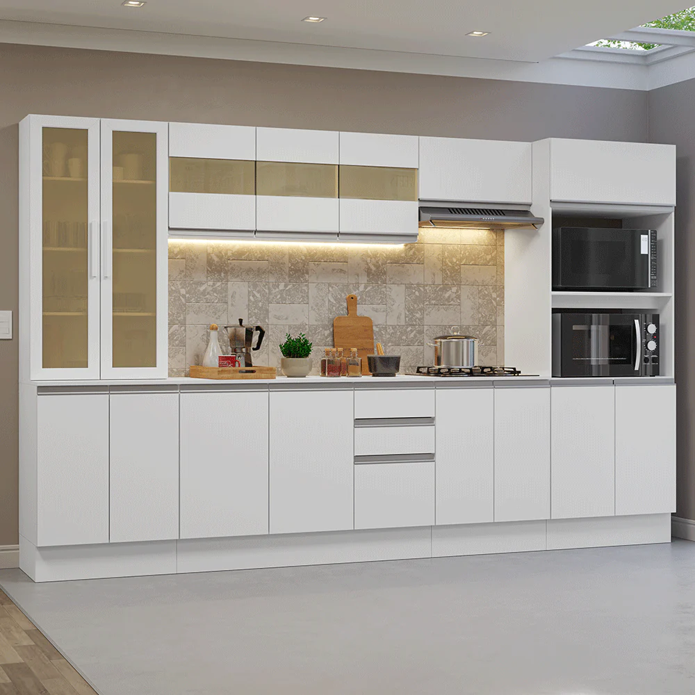 Combo de Cocina 310 cm Smart 100% MDF Blanco 03