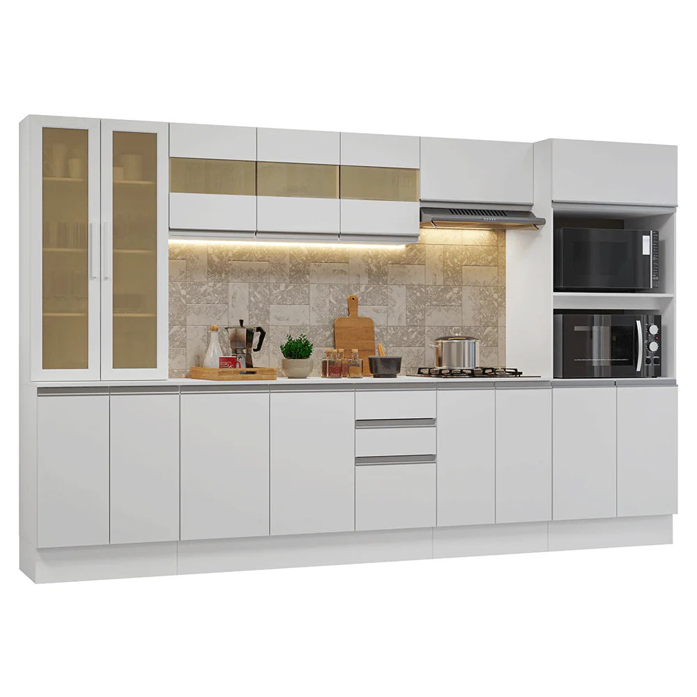 Combo de Cocina 310 cm Smart 100% MDF Blanco 03 - Image 3