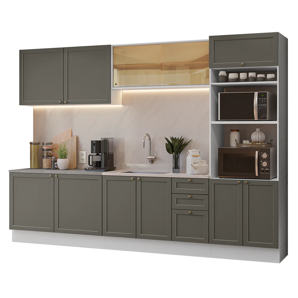 Combo de Cocina 310 cm Vik Blanco/Gris 01 - Image 3