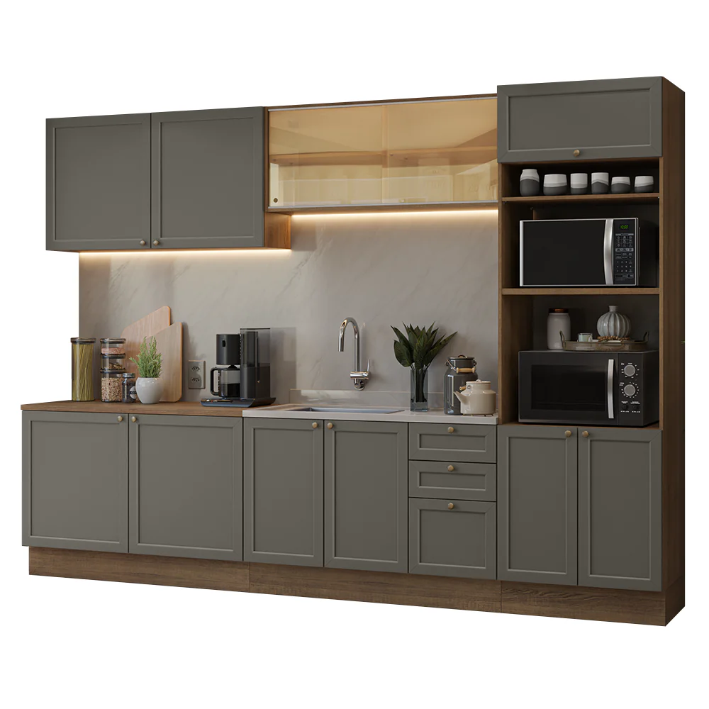 Combo de Cocina 310 cm Vik Marrón/Gris 01 - Image 3