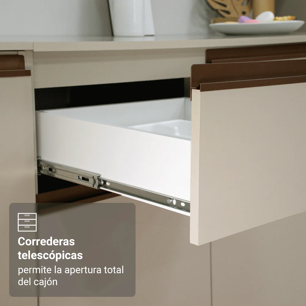 Combo de Cocina 340 cm Con Patas Nice Crema 01 - Image 7