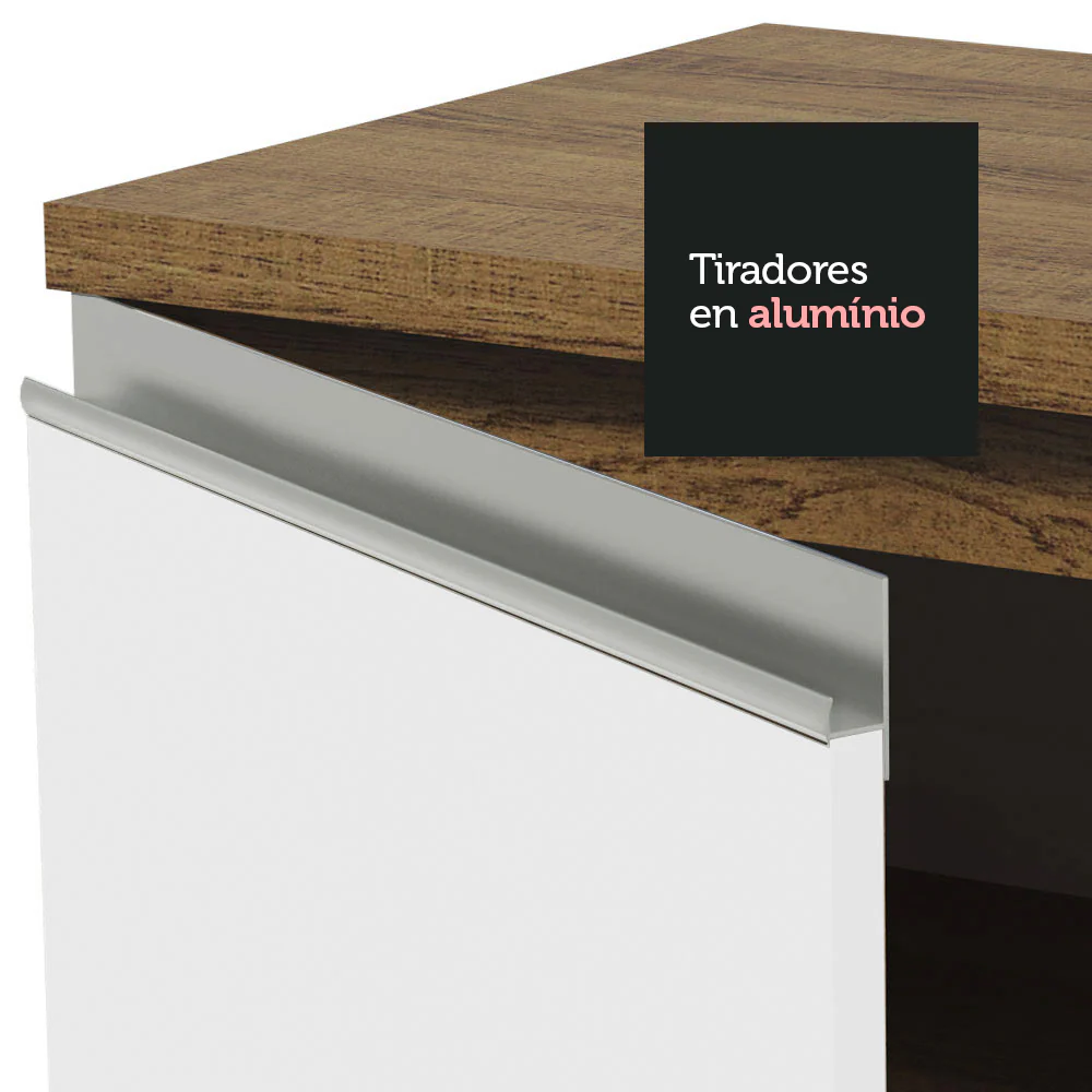 Combo de Cocina Compacta 180cm Marrón/Blanco Glamy Madesa 12 - Image 6